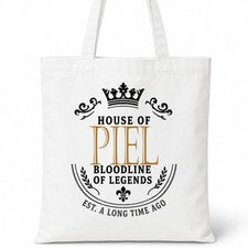 Bolso de Mano House Of PIEL Nombre Familiar Algodón Blanco Regalo