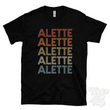 CAMISETA ALETTE ESTILO RETRO REPETIDO Hombre y Mujer Novedad Genial Nombre Regalo