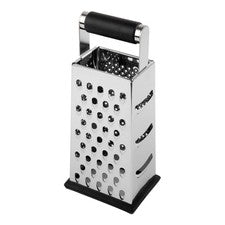 Rallador de caja de acero inoxidable multiusos con mango para triturar verduras