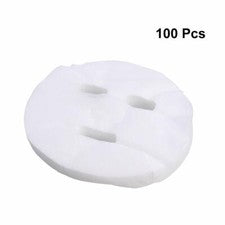 Máscara facial precortada blanca hágalo usted mismo 144 piezas hoja de papel facial piel de spa natural