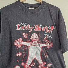 Camiseta Negra Unisex Años 90 Limp.Bizkit Banda Gráfica Estilo Retro Reimpresión
