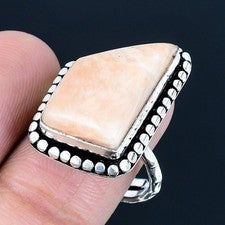 Anillo de joyería de plata 925 hecho a mano con piedras preciosas de...