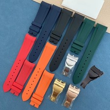 Correa de reloj de goma de repuesto de 22 mm para relojes TUDOR con hebilla de despliegue