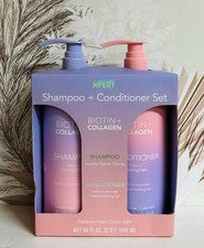 SJ Hair Care Xpert ~ Champú y acondicionador desintoxicante de biotina y colágeno 32 oz