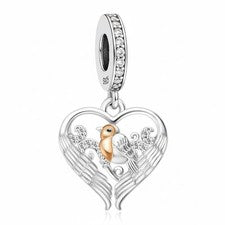 💖 Pecho Rojo Robin Bird Memorial Genuino Plata de Ley 925