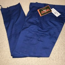 Pantalones tácticos de carga Trailcrest para hombre medianos azul marino estilo #8802 NUEVOS CON ETIQUETAS