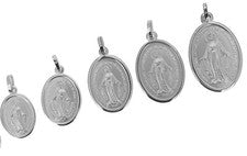 Virgen Milagrosa Santa María Inmaculada Milagrosa Colgante Cadena Plata 925 Nuevo