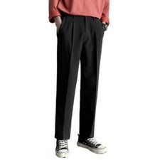 Pantalones de vestir informales de negocios holgados coreanos para hombre