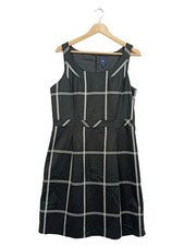 Vestido de mujer Gap T. 42/XL a cuadros gris sin mangas clásico