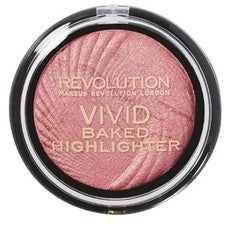 Iluminador Revolution Vivid Baked, luces de oro rosa, nuevo con etiquetas