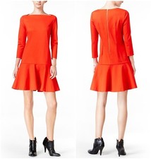VESTIDO PONTE MAISON JULES CHIC SAN VALENTÍN MANGA 3/4 DOBLADILLO ACAMPANADO Talla M NUEVO CON ETIQUETAS