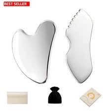 Juego de Gua Sha de lujo de acero inoxidable para escultura facial y relajación definitiva