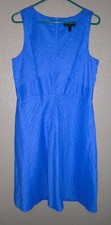 VESTIDO J CREW Azul Sin Mangas Algodón Estilo C1539 Azul Violeta Nuevo con Etiquetas $119 Para Mujer 10