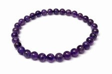 Amethyst Kugel Stretch Armband Kugelperlen Ø 6 mm – individuell perfekte Passfo