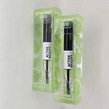 Paquete de 2 rímel y gel Lique Active Beauty Dynamic Duo para pestañas y cejas 0,19 oz cada uno NUEVO