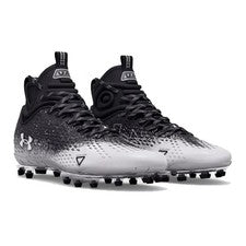 Botines de fútbol Under Armour Spotlight Lux Mc 2.0 para hombre talla 10 negro blanco bloqueo