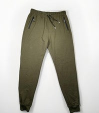 Pantalones deportivos de moda para hombre, bolsillos con cremallera verde bosque XL