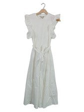 Vestido midi mujer ONLY vestido de verano algodón volantes blanco talla 38 M