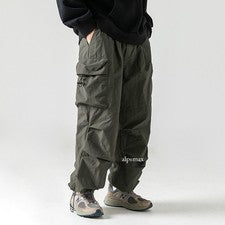 Pantalones informales de trabajo de bolsillo funcional estilo japonés para hombre