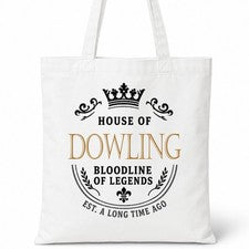 Bolso de Mano DOWLING Family Surname House Of White Algodón