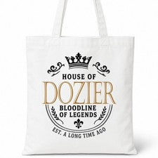 Bolso de Mano DOZIER Casa del Apellido Algodón Idea de Regalo