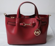 Cartera para mujer Michael Kors Carson pequeña de cuero granulado CL8 cereza talla única