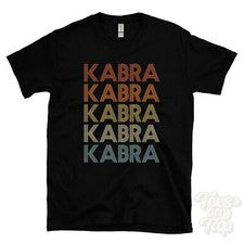 CAMISETA KABRA ESTILO RETRO REPETIDO Hombre y Mujer Novedad Genial Nombre Regalo