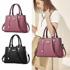 Mujeres Dama Cuero Bolso de Mano Hombro Mensajero Cartera Bolso Bandolera Cartera
