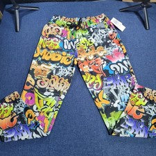 Pantalones Jogger Estampados Frescos de Bel Air Estampado Graffiti Multicolor Talla Mediana