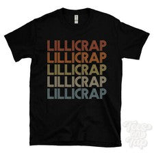 CAMISETA LILLICRAP ESTILO RETRO REPETIDO Hombre y Mujer Novedad Genial Nombre Regalo