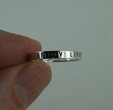Anillo Statement Enjoy Life plata de ley diferentes tamaños