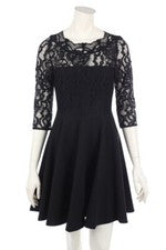 Vestido de cóctel CLAUDIE PIERLOT vestido de noche encaje F 38 = D 36 negro NUEVO