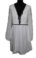 KLEID LANGARMKLEID TUNIKAKLEID FASHION UNION WEISS SCHWARZ Gr. 36 NEU