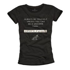 CAMISETA GEEK MUJER GENIAL CON ESLOGAN UNICORNIO - TOP SEXY MODA CHICA CAMISETA
