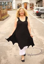 VESTIDO TÚNICA MAGNA - look capas tallas 44 a 58 - negro