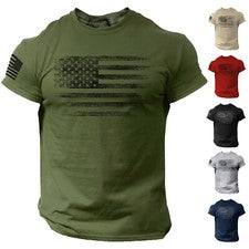 Camiseta de hombre bandera envejecida de Estados Unidos camiseta patriótica americana S - 2XL