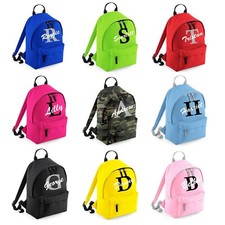Mini mochila inicial personalizada para niños cualquier nombre niño pequeño escuela guardería bolsa MB#3