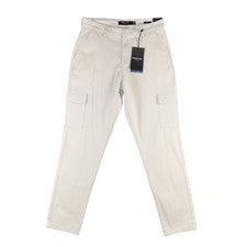 Pantalones cargo elásticos Kenneth Cole Techni-Cole blancos nuevos con etiquetas Coastal Preppy