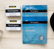NEUTROGENA 2 Barras Limpiadoras Faciales Transparentes 2 Mascarillas Hidratantes Hydro Boost Lote