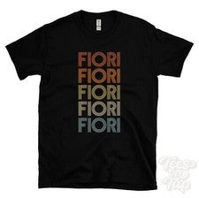 CAMISETA FIORI ESTILO RETRO REPETIDO Hombre y Mujer Novedad Genial Nombre Regalo