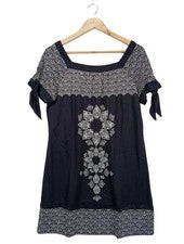 Vestido Comma línea A talla 40 estampado blanco y negro