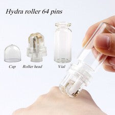 Hy-dra 64 pines rodillo botella de titanio facial herramienta de terapia de la piel para el cuidado de la belleza
