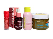 Sephora Lipgloss 03 Flame + Polvo de Ducha + Retinol Lift&Firm + Monoi Peeling Set