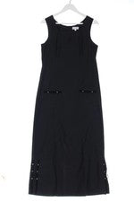 Vestido de verano mujer Wissmach talla 38 negro casual streetwear poliéster
