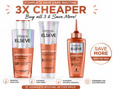 Elseve/Elvive L'Oréal Growth Booster Set Cuidado del Cabello Champú Acondicionador Suero