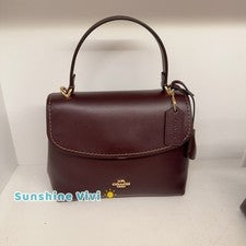 Bolso Coach Emory con asa superior de cuero liso CCE54 dorado/ESPRESSO NUEVO CON ETIQUETAS