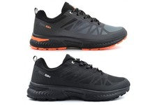 Zapatillas deportivas extra grandes de espuma viscoelástica para hombre tallas 13/14/15/16 gris/negro/naranja