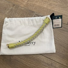 Bolso de cuero tejido MULBERRY Iris asa verde prado/tiza/bolso para el polvo Nuevo con etiquetas