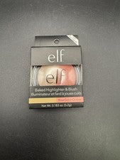 1 PIEZA - ILUMINADOR Y RUBOR HORNEADO ELF Rosa/Dorado NUEVO EN PAQUETE