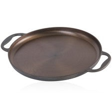 Paellera Ø 35 cm Sartén Hierro Fundido Pulido Paella Hierro Sartén Comida